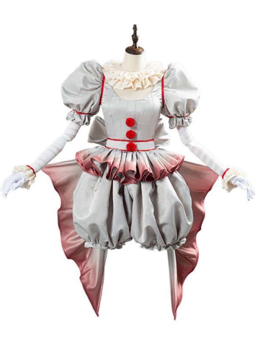 Women's Pennywise Halloween Clown Dress Costume